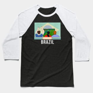 Brazil Fans Baseball T-Shirt